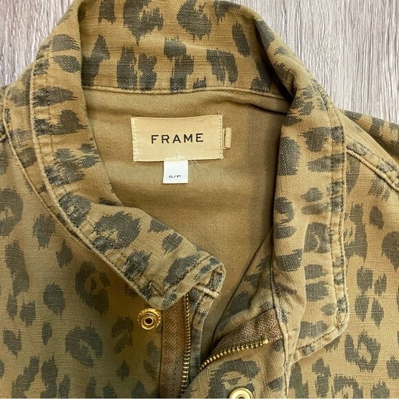 Frame cheetah print cargo jacket size small - Picture 8 of 14